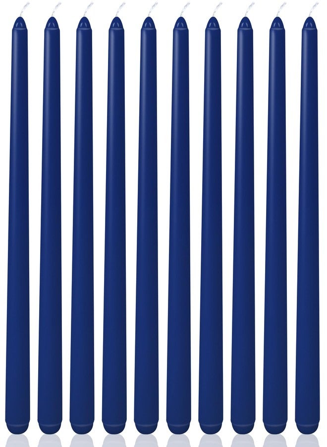 Yiflyer 10 Inch Navy-Blue Taper Candles for Religious and Spiritual Settings, 10 Pack Unscented Candlesticks for Holiday, Seasonal Celebration and Home Decoration - Image 1